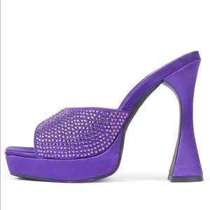 Jeffrey Campbell Satin Purple HollywoodJ Heel